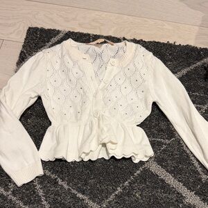 Tutu Du Monde White Knit Sweater size 2-3t